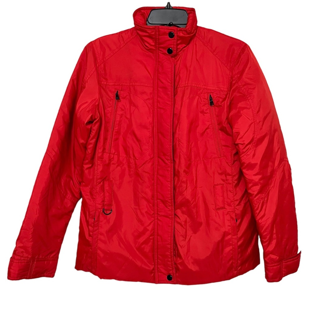 L-RL Lauren Active Ralph Lauren Lightweight Red Quilted Interior Jacket Size M
